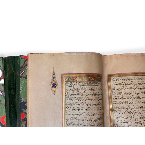 12 - AN OTTOMAN QUR’AN, 18TH CENTURY, SIGNED BY ISMAIL BIN OMAR, DATED 1171AH/1758AD

