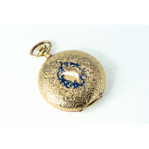 100 - Small Solid Gold Pocket Watch For Ottoman Market 

Solid Gold And Blue Enamel Case With An Interior ... 