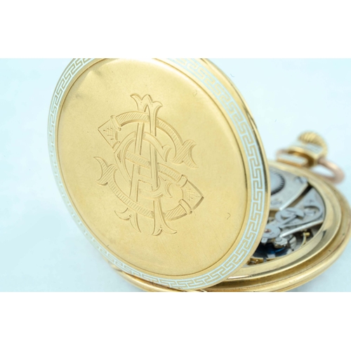 106 - Open Face Pocket Watch, Rolex / Wilsdorf and Davis, Alex Clark Company, London On Dial, Meander Enam... 