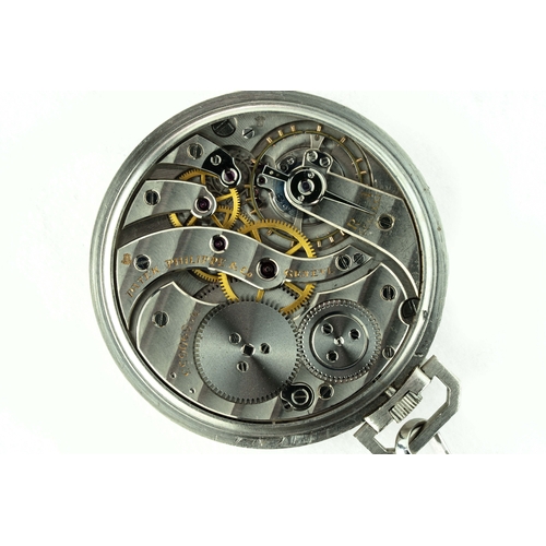 107 - Patek Phillipe Platinum Open Face Pocket Watch 

Diamond Dial, running but not timed, in original le... 