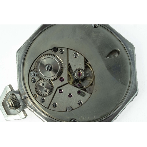 108 - Tiffany & Co. Platinum Open Face Pocket Watch

Octagonal form, platinum and diamonds, Peseux Cal.320... 