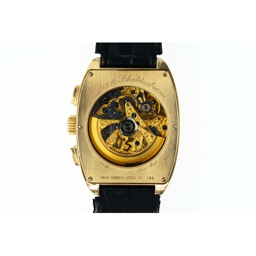 112 - Dubey & Schaldenbrand, Gran' Chrono Astro, 18K Yellow Gold Watch

Tonneau case 40mm wide ex.crown, 5... 