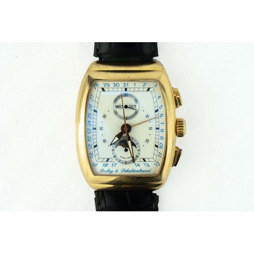 112 - Dubey & Schaldenbrand, Gran' Chrono Astro, 18K Yellow Gold Watch

Tonneau case 40mm wide ex.crown, 5... 