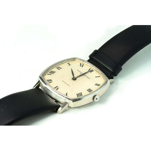 115 - Vacheron & Constantine Automatic Wristwatch

32mm Square, 18K white gold Case, 18mm lugs, Running bu... 