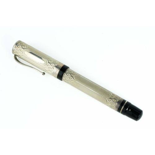 131 - Montegrappa 1055 VI 925 Silver Fountain Pen, Italy 

Montegrappa fountain pen, engraved with arched ... 