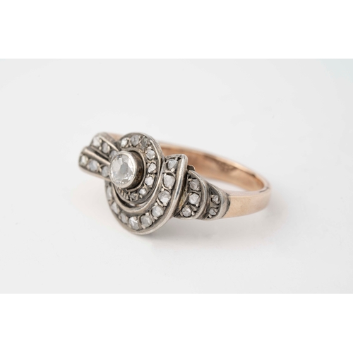 19 - Diamond Art Deco Ring  

An impressive Art Deco twist ring 0.75ct centre, 0.30ct ttw on the side app... 