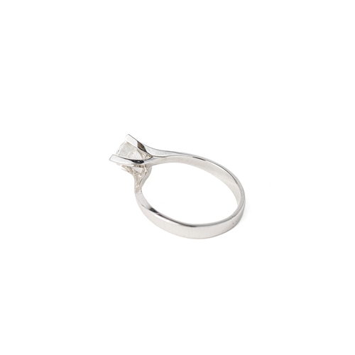 33 - Classic Diamond Twist Ring  

A classic solitary diamond ring with a round diamond at the centrepiec... 