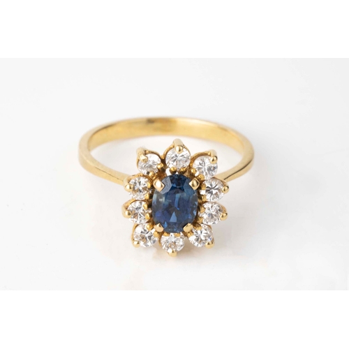 4 - Sapphire and Diamond Ring  

An oval-shaped sapphire to centre, accented by round diamond petals app... 