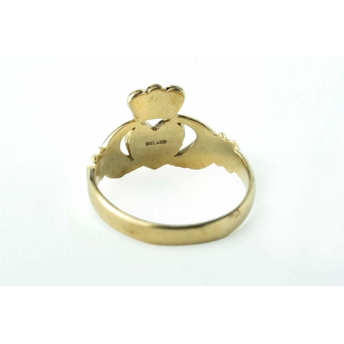 70 - Irish Claddagh Ring

An Irish Claddagh ring, with two hands clasping a heart, surmounted by a crown ... 