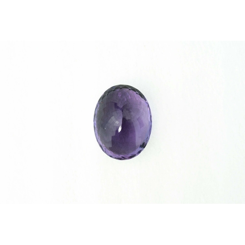 83 - Brilliant Cut Natural Amethyst

Of oval form, natural amethyst with excellent colour saturation and ... 