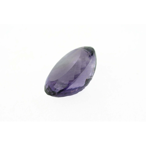 83 - Brilliant Cut Natural Amethyst

Of oval form, natural amethyst with excellent colour saturation and ... 