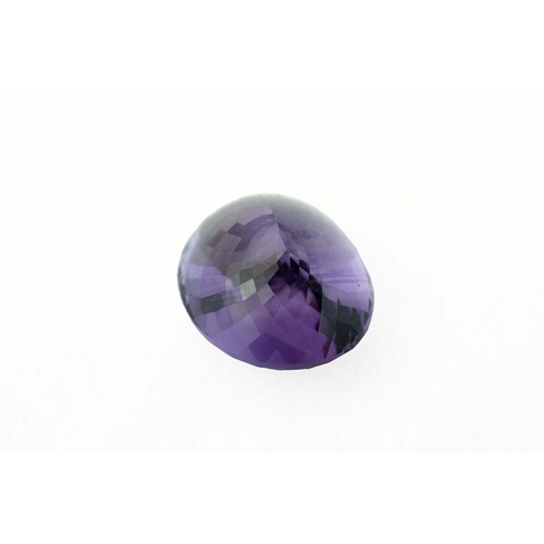 83 - Brilliant Cut Natural Amethyst

Of oval form, natural amethyst with excellent colour saturation and ... 