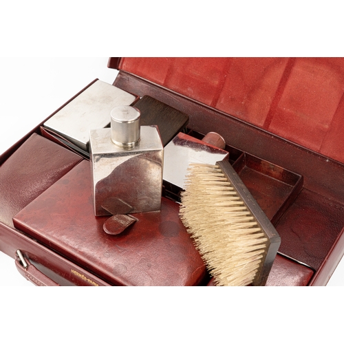 144 - Authentic Hermes Vintage Leather Travel Grooming Set With Toiletry Accessories    

A Complete Set 3... 