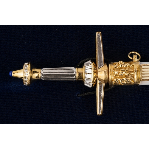 150 - A Wilkinson Sword Golden Jubilee Miniature Sword  

An ornate cross hilted sword to commemorate HM Q... 