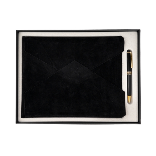 151 - Mont Blanc Augmented Paper   

Comprising a leather envelope, a notebook, writing instrument “Mont B... 