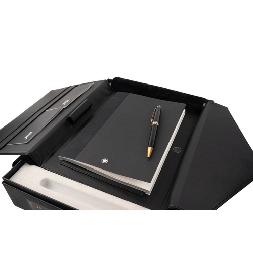 151 - Mont Blanc Augmented Paper   

Comprising a leather envelope, a notebook, writing instrument “Mont B... 