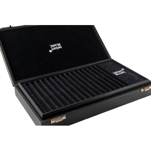 155 - Mont Blanc Pen Case   

Of black leather with a velvet black lining, designed to accommodate multipl... 