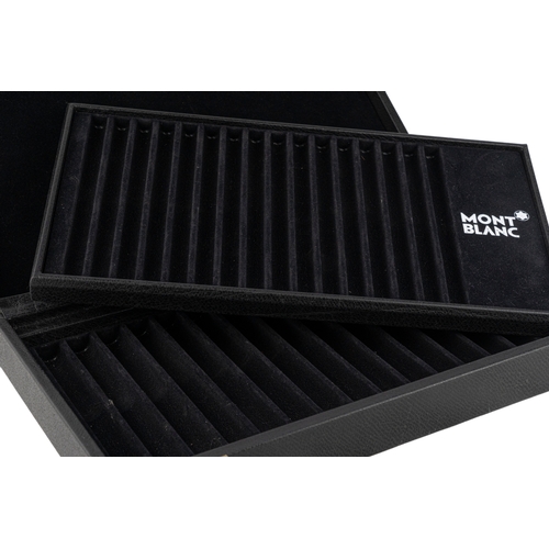 155 - Mont Blanc Pen Case   

Of black leather with a velvet black lining, designed to accommodate multipl... 