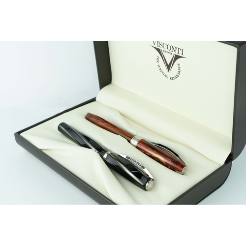 133 - A Pair Of Visconti Rollerball Pens: Visconti Van Gogh Room In Arles Roollerball Pen and Divina Elega... 