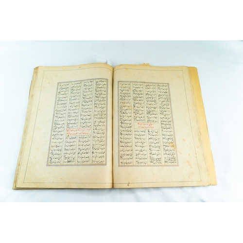 59 - A SECTION OF DIWAN 
Persian manuscript on paper, 122ff., 23ll.of black nasta’liq script, text arrang... 