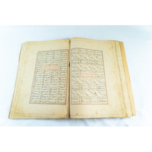 59 - A SECTION OF DIWAN 
Persian manuscript on paper, 122ff., 23ll.of black nasta’liq script, text arrang... 