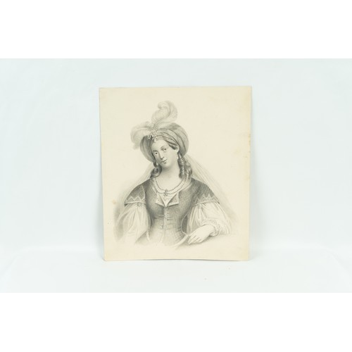 90 - THE PORTRAIT OF MARIE ANTOINETTE, GRISAILLE PAINTING, 19TH CENTURY
Marie Antoinette depicted in an e... 