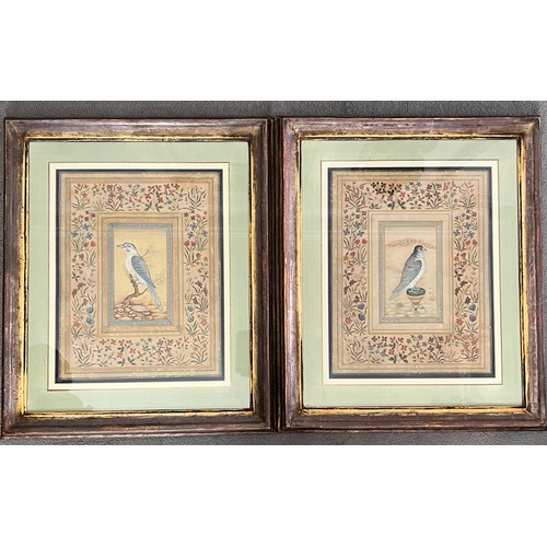 116 - TWO MUGHAL-STYLE MODERN PAINTINGS OF A BIRDS, INDIA, EARLY 20TH CENTURY 
 
Opaque pigments on cream ... 