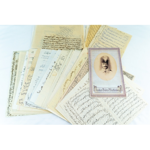 185 - A COMPILATION OF OFFICIAL DOCUMENTS AND LETTERS, IRAN, EARLY 20TH CENTURY 
A collection of letters a... 