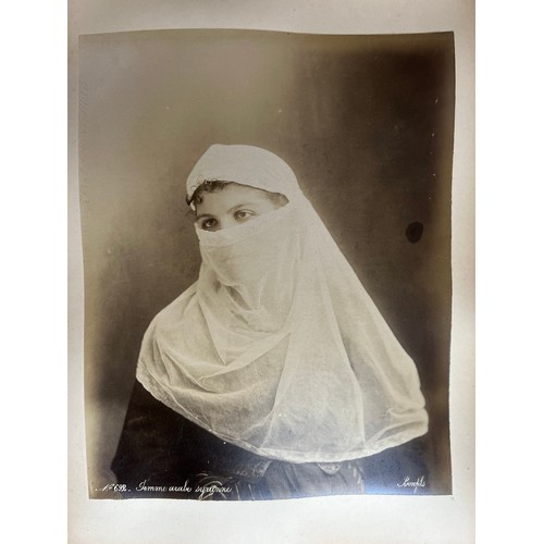 253 - A MIDDLE EAST ALBUM CIRCA 1900
A middle east album of 79 photos, include 28 Constantipole,26 Syria, ... 