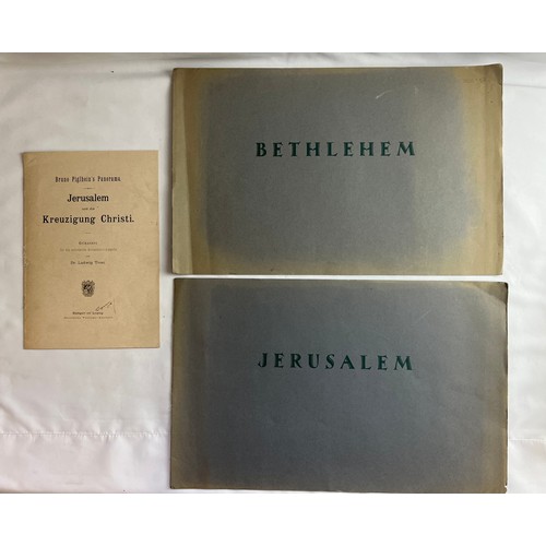 256 - PANAROMIC PRINTS OF JARUSSELLAM AND DEICIDE OF JESUS
circa 1888, published by Sions Verlag, 20 x 25 ... 