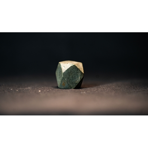 78 - A HARD STONE METATRON TALISMANIC CUBE/ DICE WITH ARABIC INSCRIPTIONS

Metatron cube; is often seen a... 