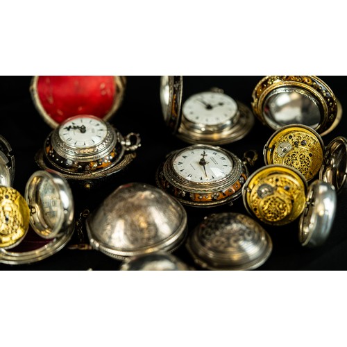 102 - A COLLECTION OF POCKET WATCHES

Of typical forms eight pocket watches, various sizes, include Edward... 