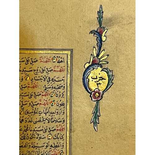 18 - A TINY PRAYER BOOK, SALAWAT SHARIF, MUHYIDDIN ARABI SIGNED BY SAYYID ALI RASIM, DATED 19 SHAWWAL 124... 