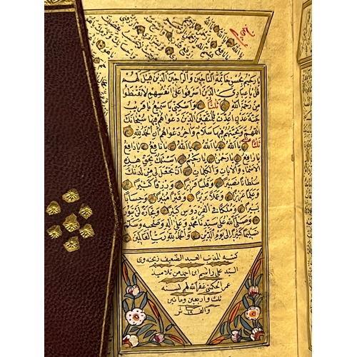 18 - A TINY PRAYER BOOK, SALAWAT SHARIF, MUHYIDDIN ARABI SIGNED BY SAYYID ALI RASIM, DATED 19 SHAWWAL 124... 