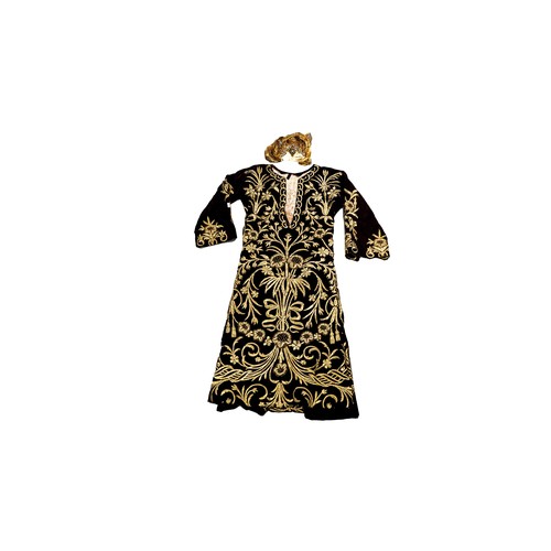 96 - A CEREMONIAL EMBROIDERED DRESS, TURKEY, 19TH Elaborately embroidered ceremonial dress crafted with g... 