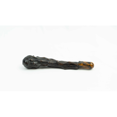 158 - AN OTTOMAN TOBACCO PIPE, 19TH CENTURY OTTOMAN, ANATOLIA, With a decorative wooden part carved from a... 