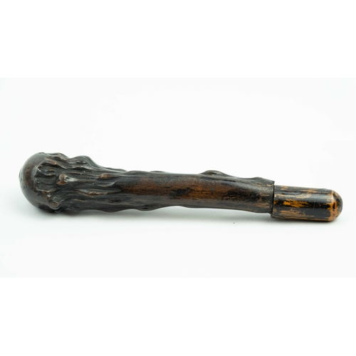 158 - AN OTTOMAN TOBACCO PIPE, 19TH CENTURY OTTOMAN, ANATOLIA, With a decorative wooden part carved from a... 