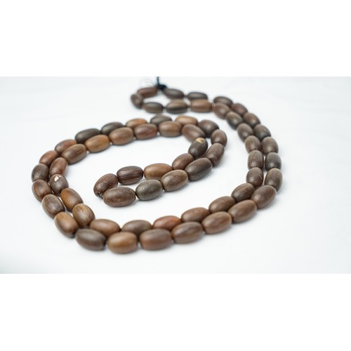 55 - MASSIVE SIZED HORN PRAYER BEADS, Strung with 66 large beads120 GR, approx. 61 cm length, approx.1,8 ... 