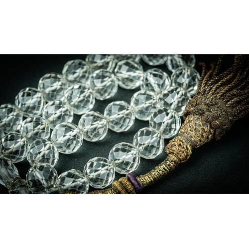 59 - ROCK CRYSTAL PRAYER BEADS, 18TH/19TH CENTURY,The tasbih strung with 29 spherical crystal beads, smal... 