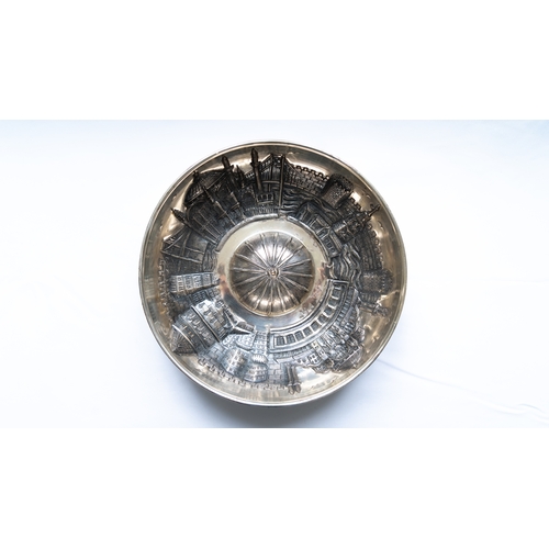 161 - A REPOUSSE OTTOMAN SILVER BOWL, CONSTANTINOPLE OTTOMAN, LATE 19TH CENTURY, Of rounded form with rais... 