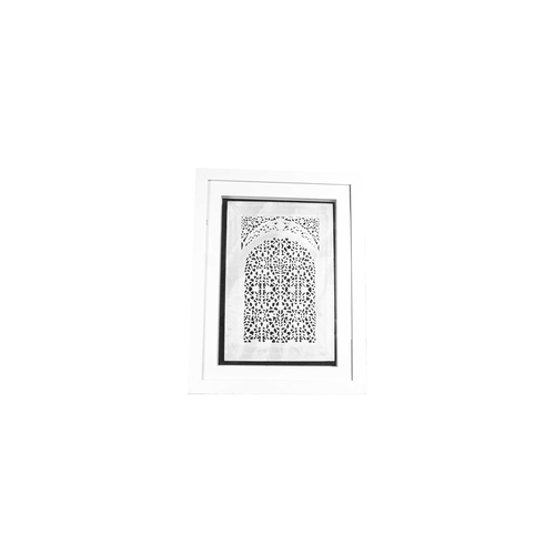 12 - A DECORATIVE CARVED AND PIERCED WHITE MARBLE JALI SCREEN, Of rectangular form, an ornately carved ma... 