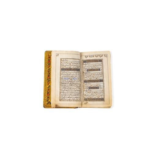 43 - AN ILLUMINATED QUR’AN, NORTH INDIA, KASHMIR, 19TH CENTURY, Arabic manuscript on paper, 251+4 folios,... 