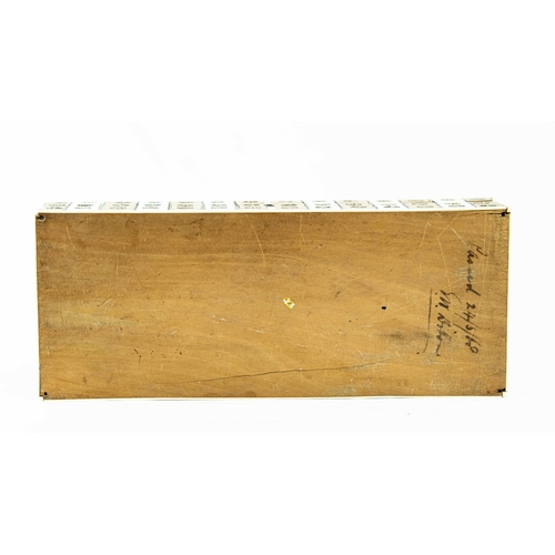 49 - AN ANGLO-INDIAN BONE AND WOOD INLAID BOX, INDIA 19TH CENTURY, Of rectangular form, resting on a flat... 