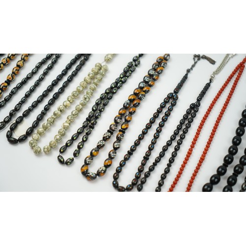 169 - Hand-made 150+ praying beads/rosary/tasbih, various forms, sizes, materials and counts, varrying mat... 