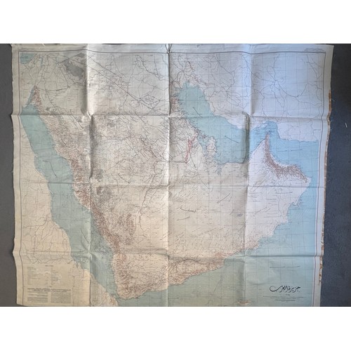 15 - A MAP 
OF SAUDI ARABIA, PREPARED BY THE US GEOLOGICAL SURVEY, WASHINGTON DC, MR-1945, PRINTED IN 195... 