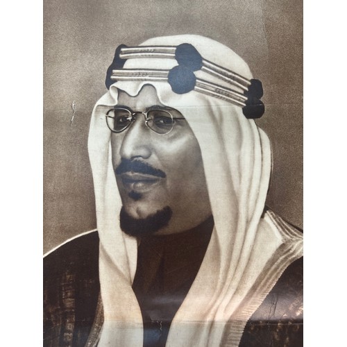 19 - A LARGE 
PHOTOGRAPH OF KING SAUD BIN ABDULAZIZ AL SAUD, 1950s
A large photograph of King Saud Bin Ab... 