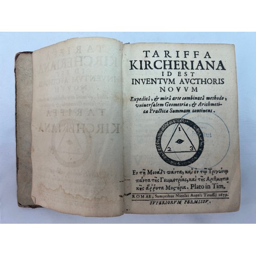 29 - TARIFFA
 KIRCHERIANA ID EST INVENTVM AVCTHORIS NOVVM, MATHEMATICS GEOMETRY NAVIGATION PYTHAGORAS TAB... 