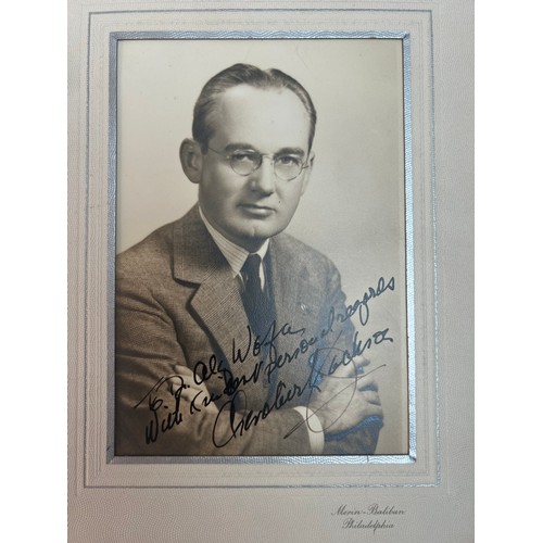 30 - A COMPILATION 
OF AUTOGRAPHS, INCLUDING M.D. MAX THOREK, THE FOUNDER OF INTERNATIONAL COLLEGE OF SUR... 