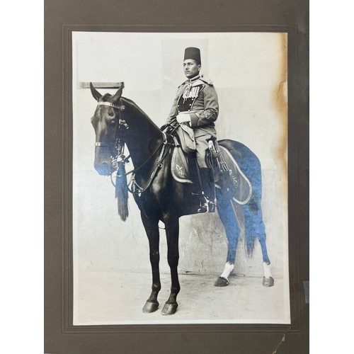 42 - TWO 
PHOTOGRAPHS OF AN OTTOMAN SOLDIER
Dedicated to 
his brother Omar, by Private Mr. Abdel Gaid 
12... 