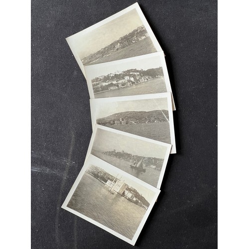 43 - 5 PHOTOGRAPHS 
OF CONSTANTINOPLE AND BOSPHORUS, LATE 19TH CENTURY EARLY 20TH CENTURY
each 10.5 x 8cm